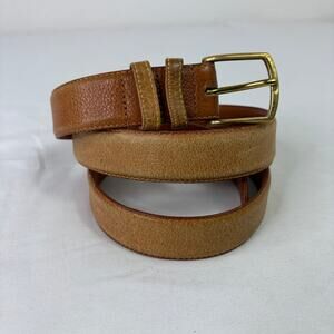 Christopher Hayes light brown/tan leather belt, size 38, distressed, classic